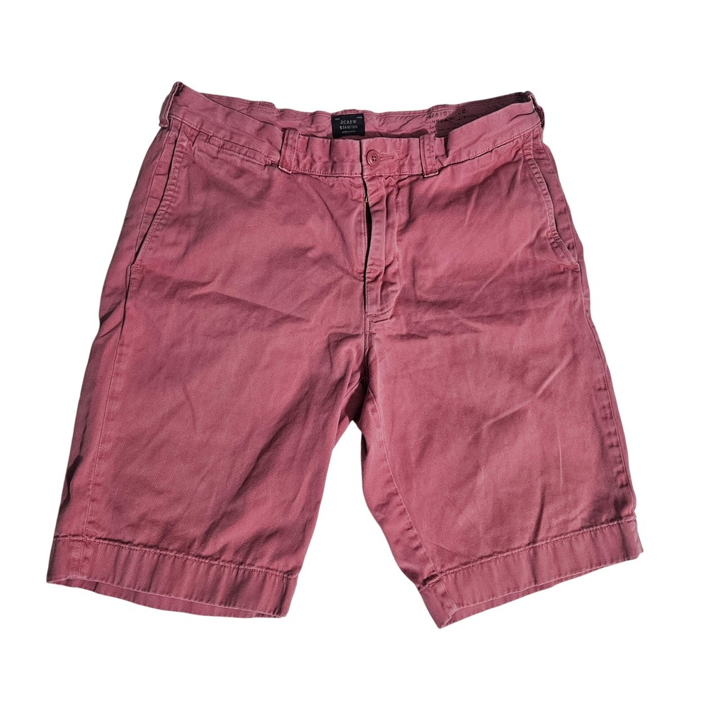 J.Crew Stanton Mens Pink Chino Shorts Size 32 Cotton Casual Preppy Summer